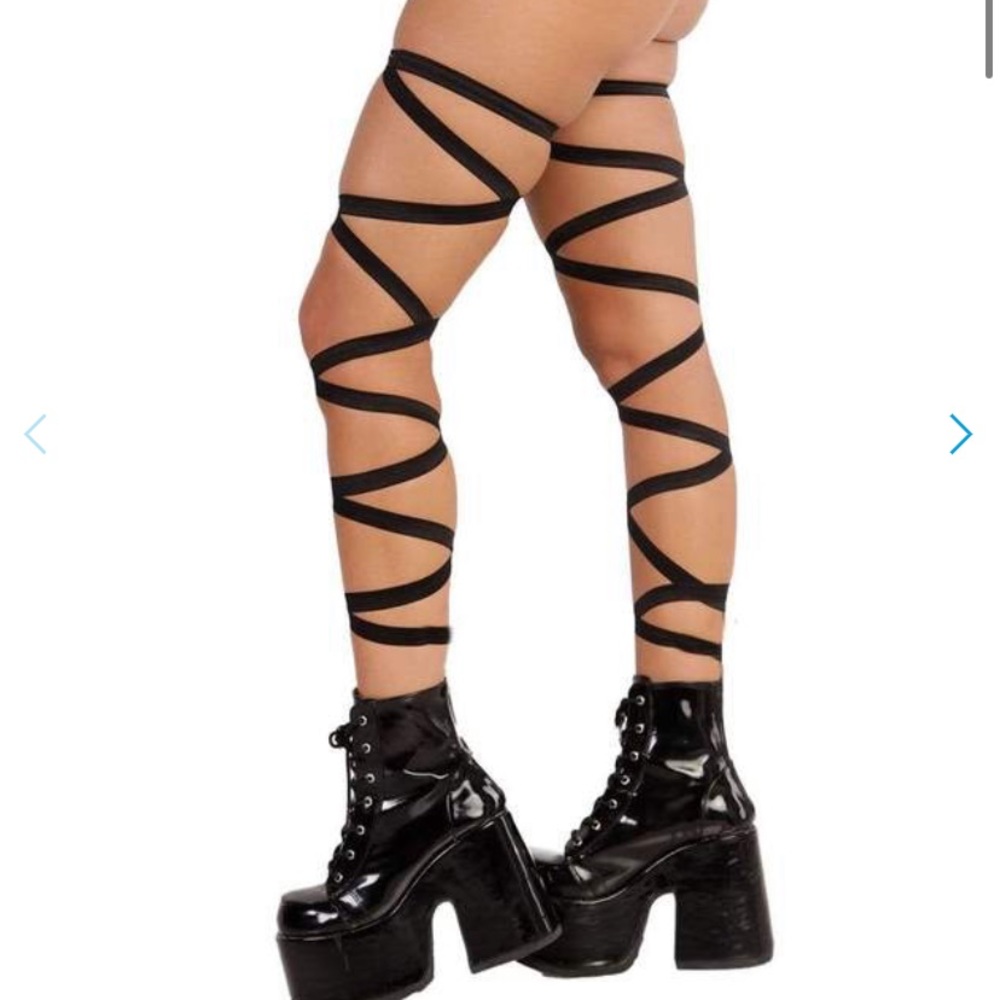 iHeartRaves Black Leg Wraps